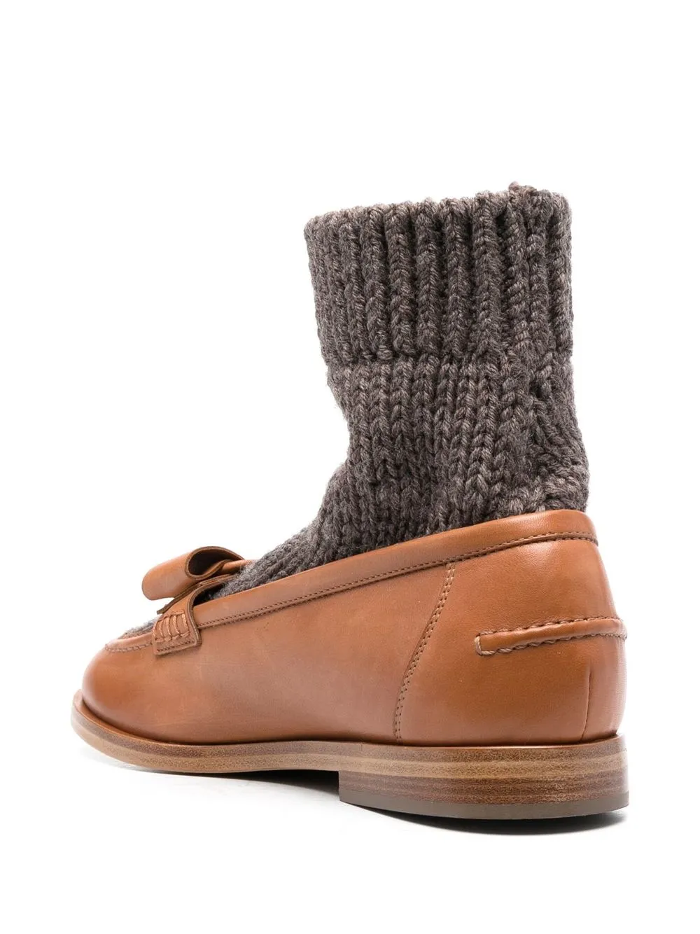 Ferragamo Viva Vara Bow Leather Bootie In Brown