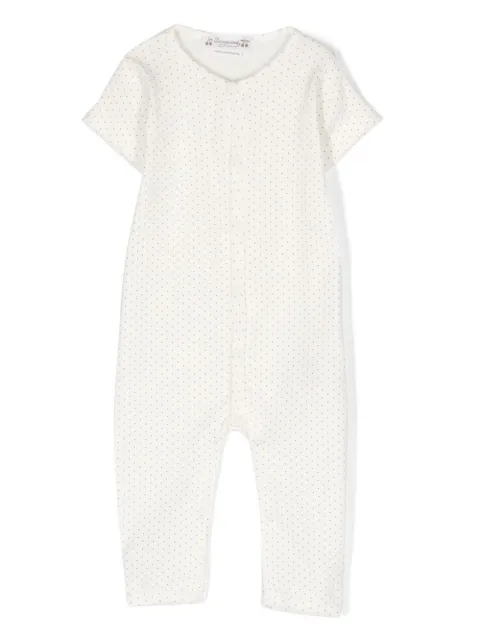 Bonpoint polka-dot short-sleeve romper