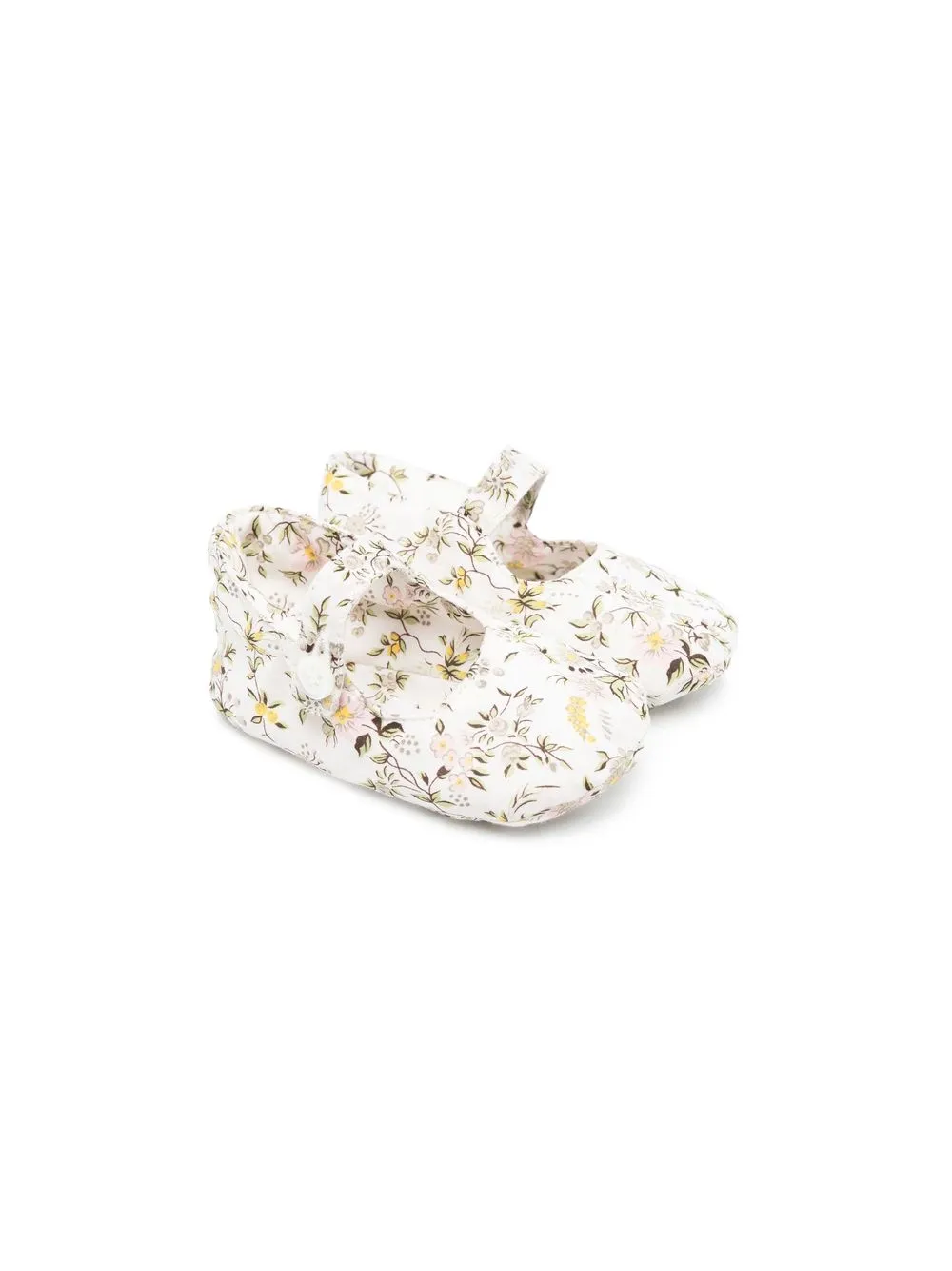 

Bonpoint cotton floral-print pumps - White