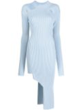 Feng Chen Wang ribbed-knit cut-out dress - Blue