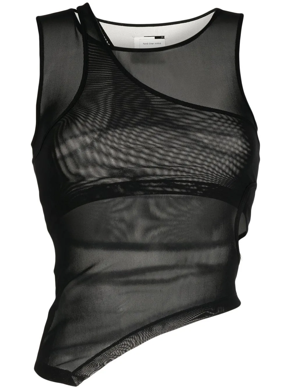 

Feng Chen Wang cut-out detail vest top - Black