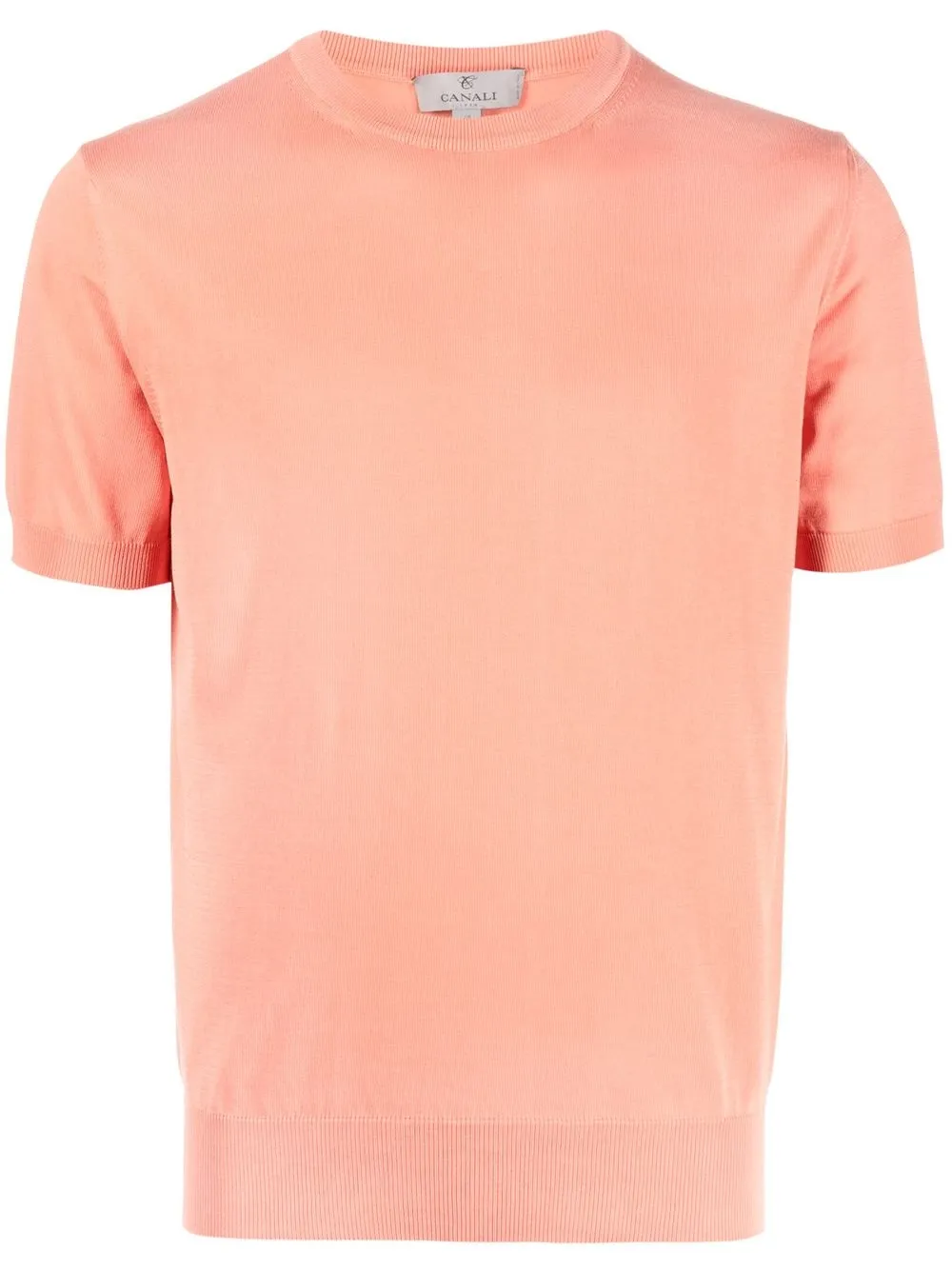 

Canali round neck short-sleeved T-shirt - Orange