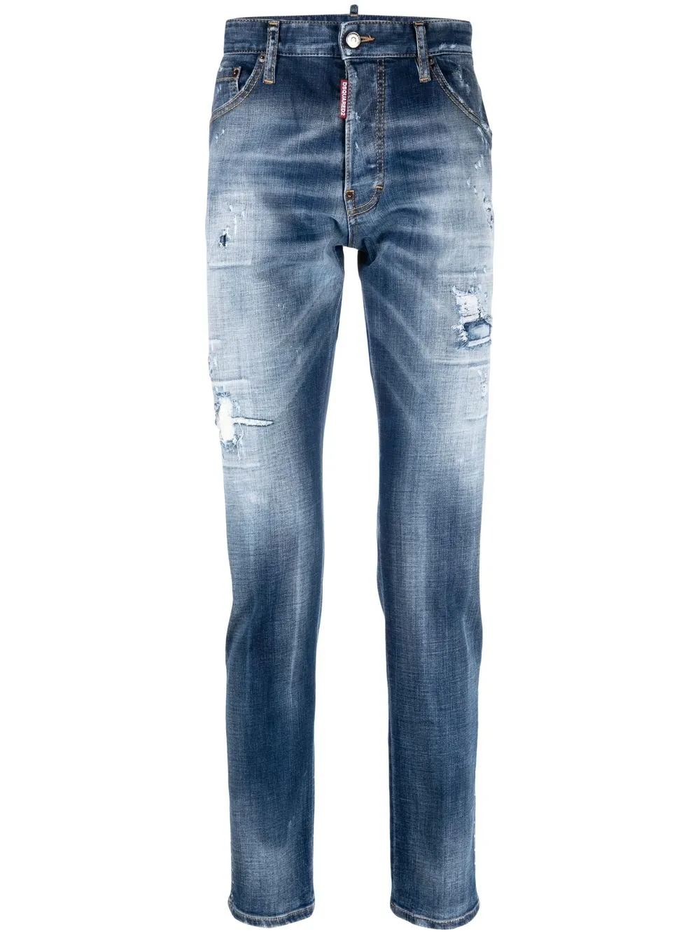 

Dsquared2 distressed straight-leg jeans - Blue