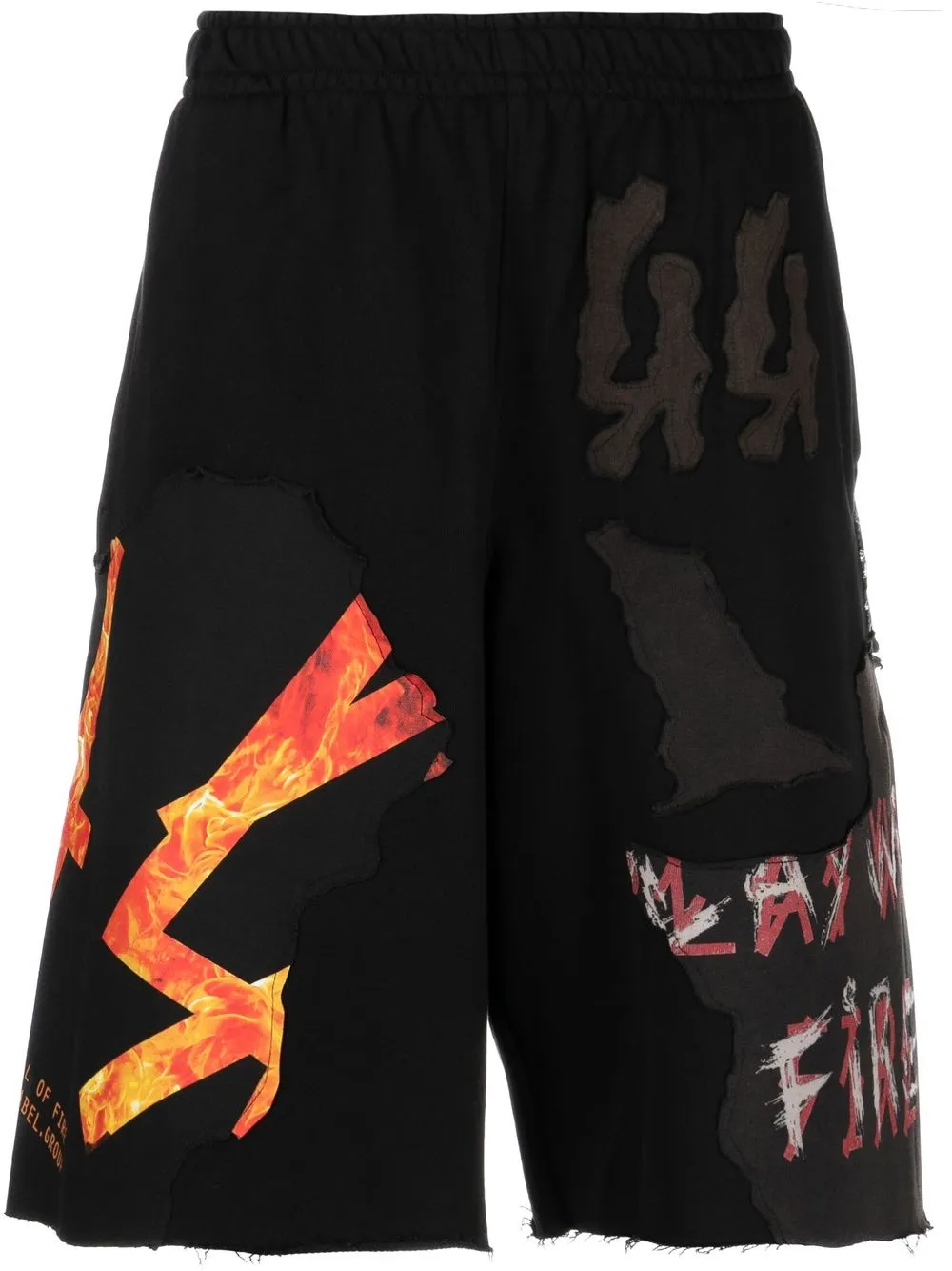 

44 LABEL GROUP logo-patch bermuda shorts - Black