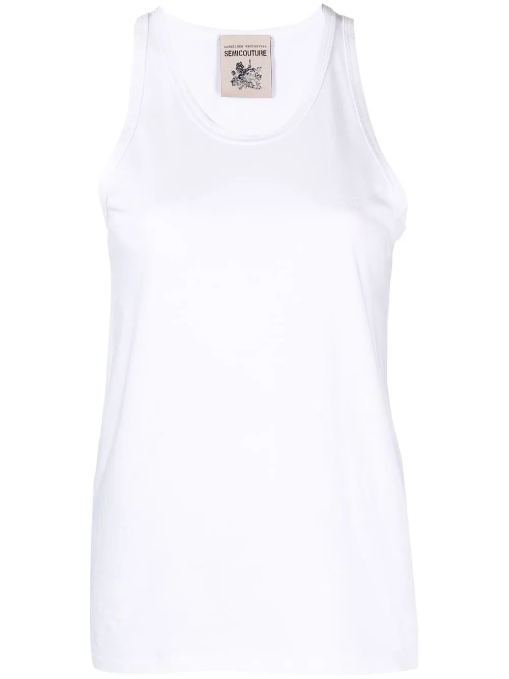 

Semicouture Brianna cotton tank top - White