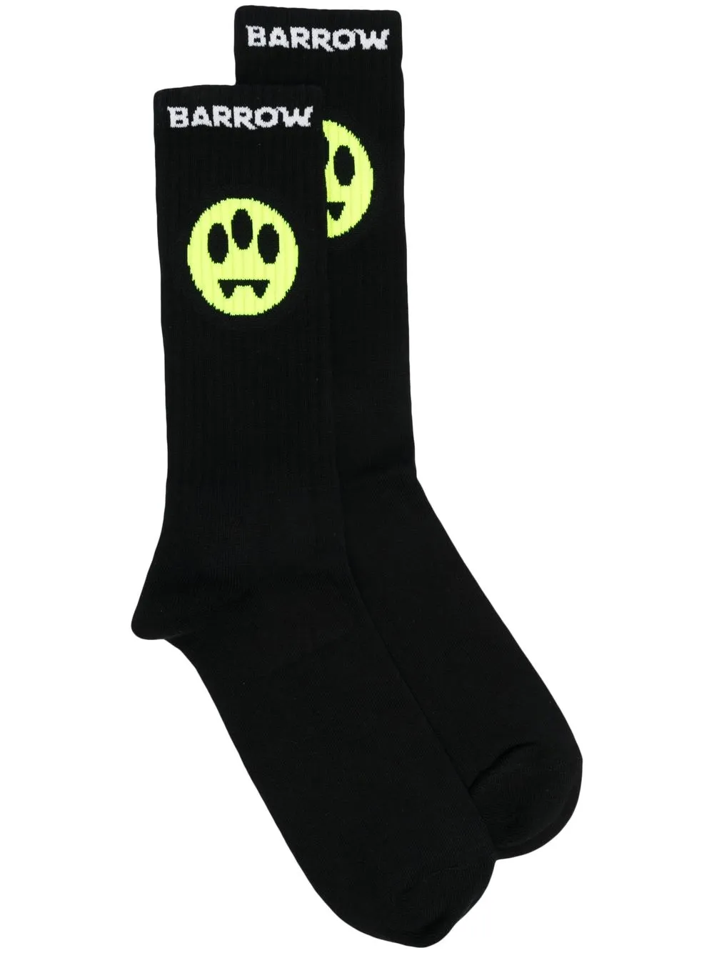 

BARROW ribbed intarsia-knit logo socks - Black