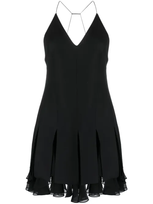Robe courte The Teagan à col v - KHAITE - Modalova