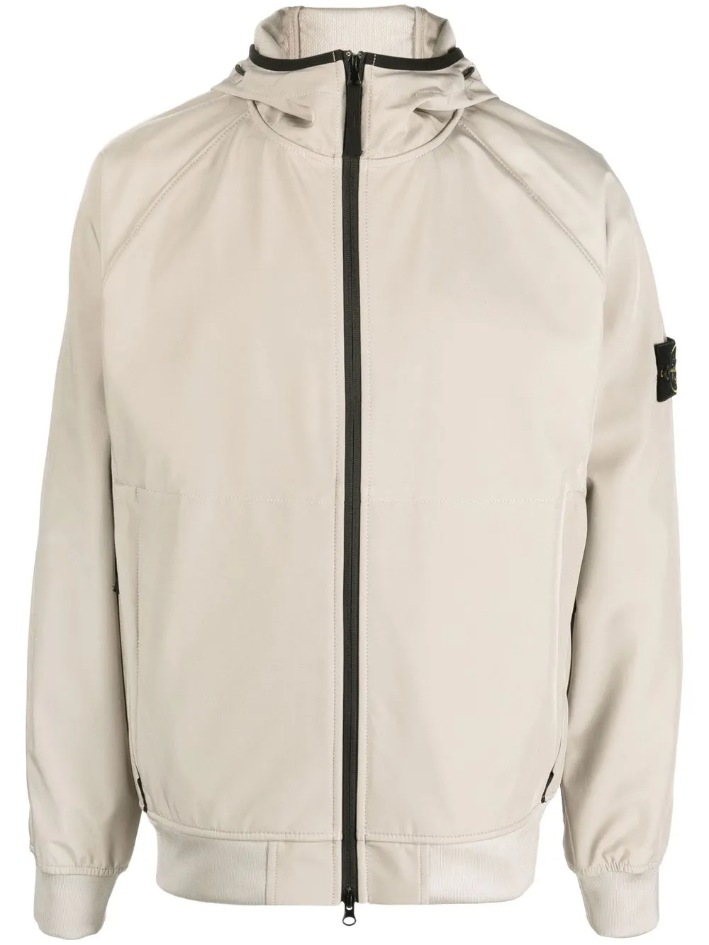 

Stone Island Compass-motif hooded jacket - Neutrals