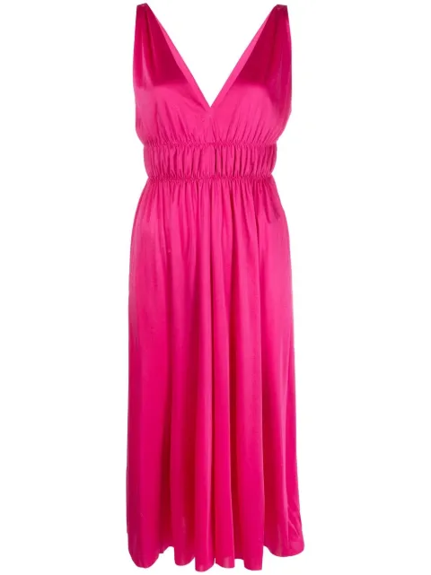 P.A.R.O.S.H. V-neck pleated dress
