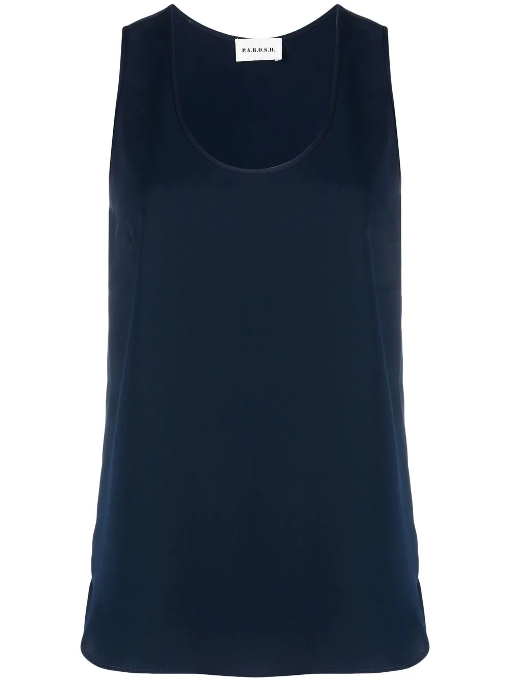 P.a.r.o.s.h Sleeveless Scoop Neck Blouse In Blau