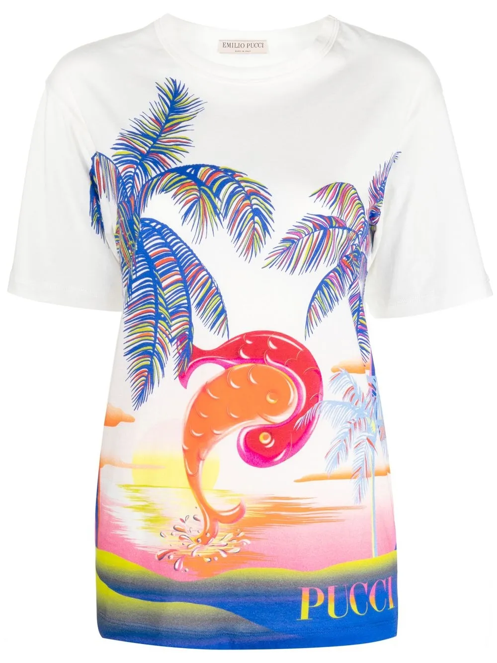 

PUCCI graphic-print cotton T-shirt - White