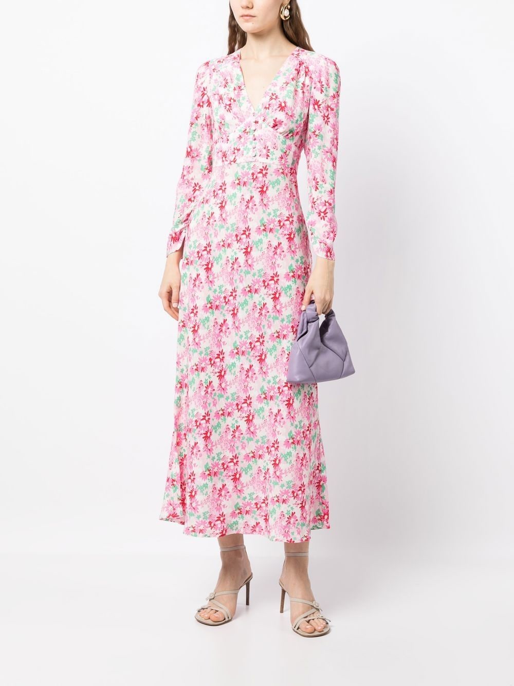 Rixo Selma floral-print V-neck Dress - Farfetch