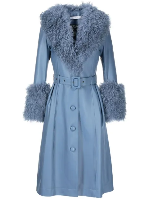 Saks Potts shearling-trim leather coat