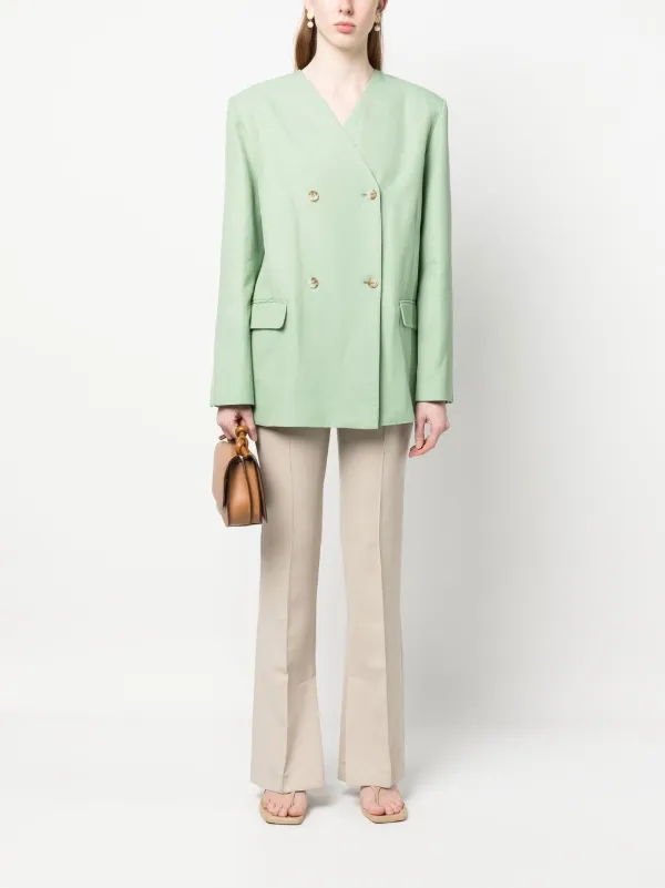 Loulou Studio Collarless double-breasted Blazer - Farfetch