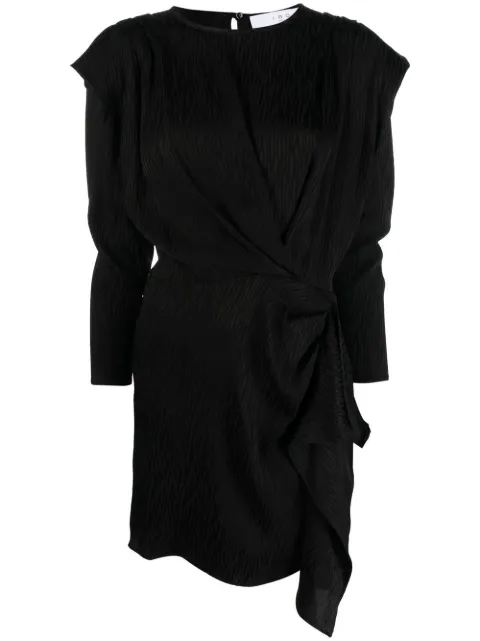 IRO long-sleeved draped jacquard dress