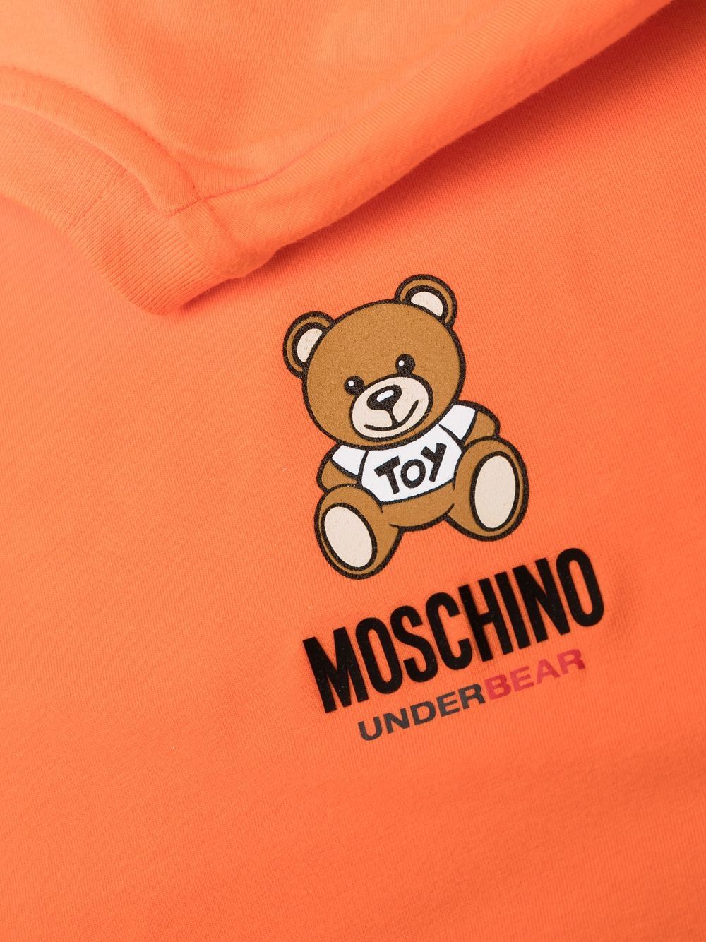 Shop Moschino Logo-print Cotton T-shirt In Orange