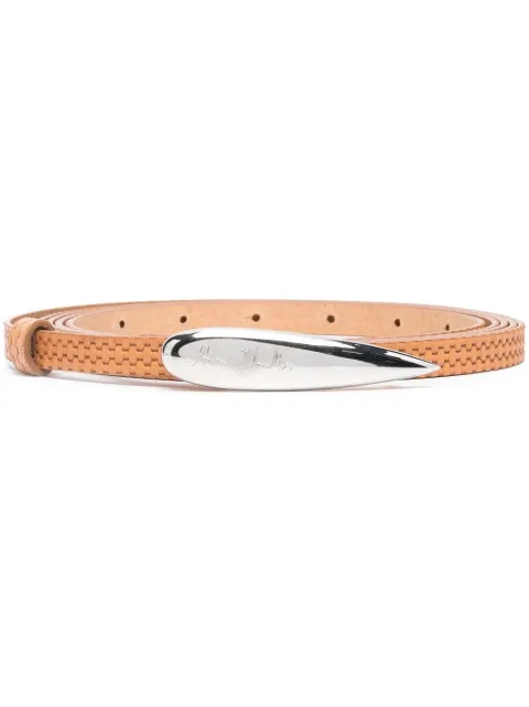 Acne Studios logo-buckle leather belt