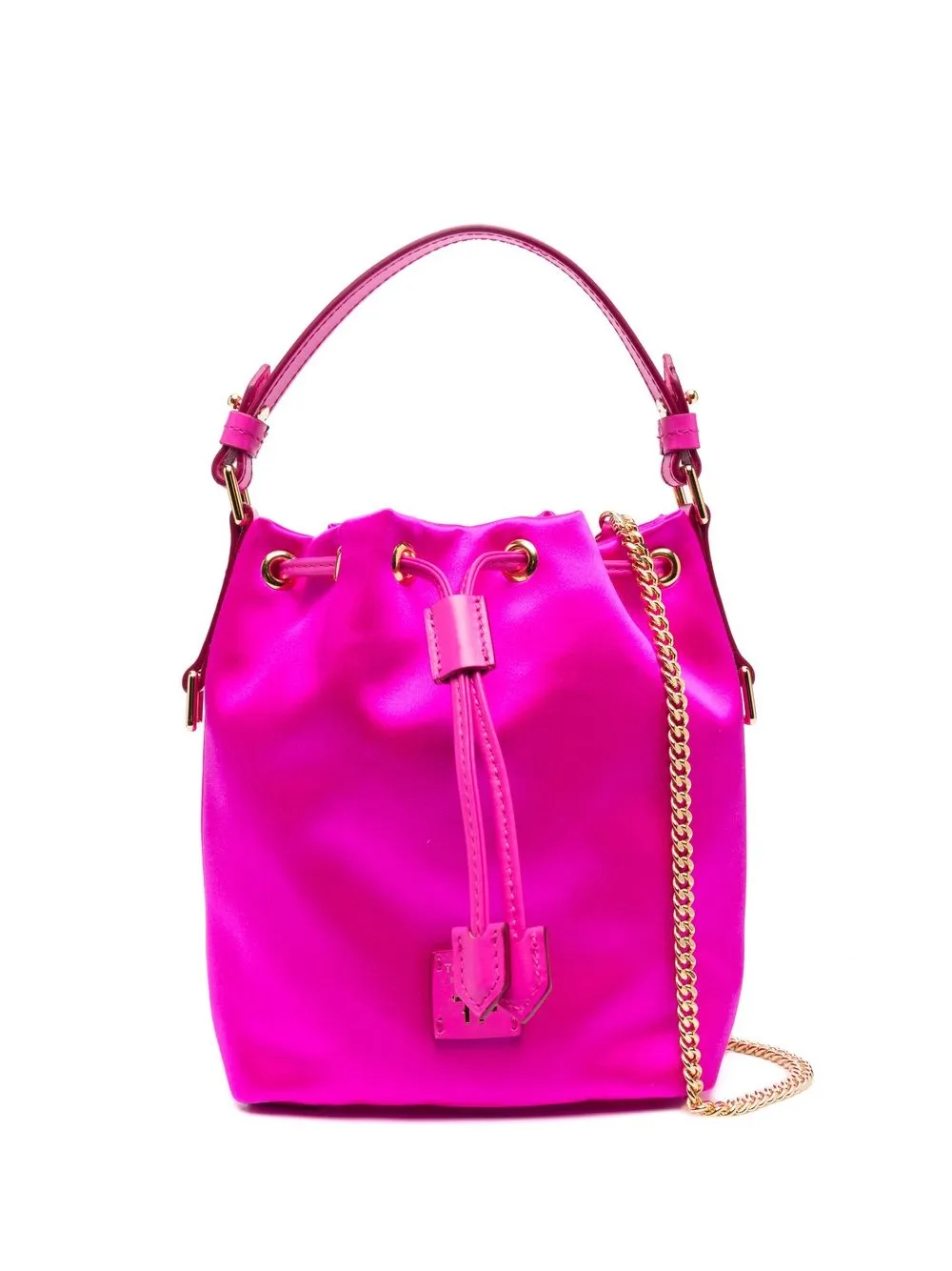 

TOM FORD bolsa bucket satinada con parche del logo - Rosado