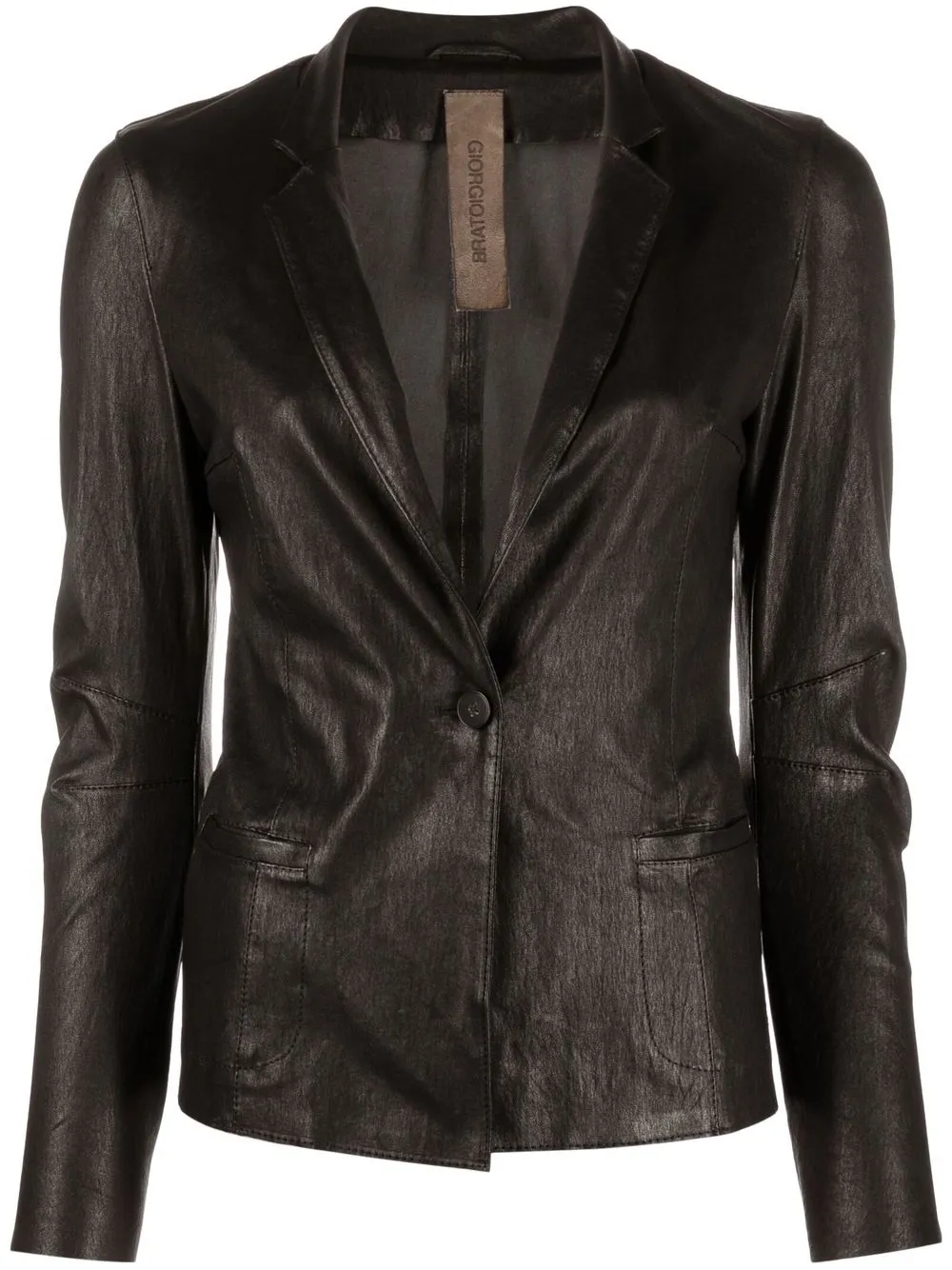 

Giorgio Brato single-breasted leather blazer - Black