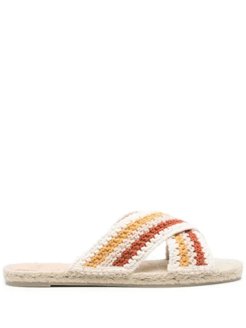 Castañer crossover-strap raffia espadrilles