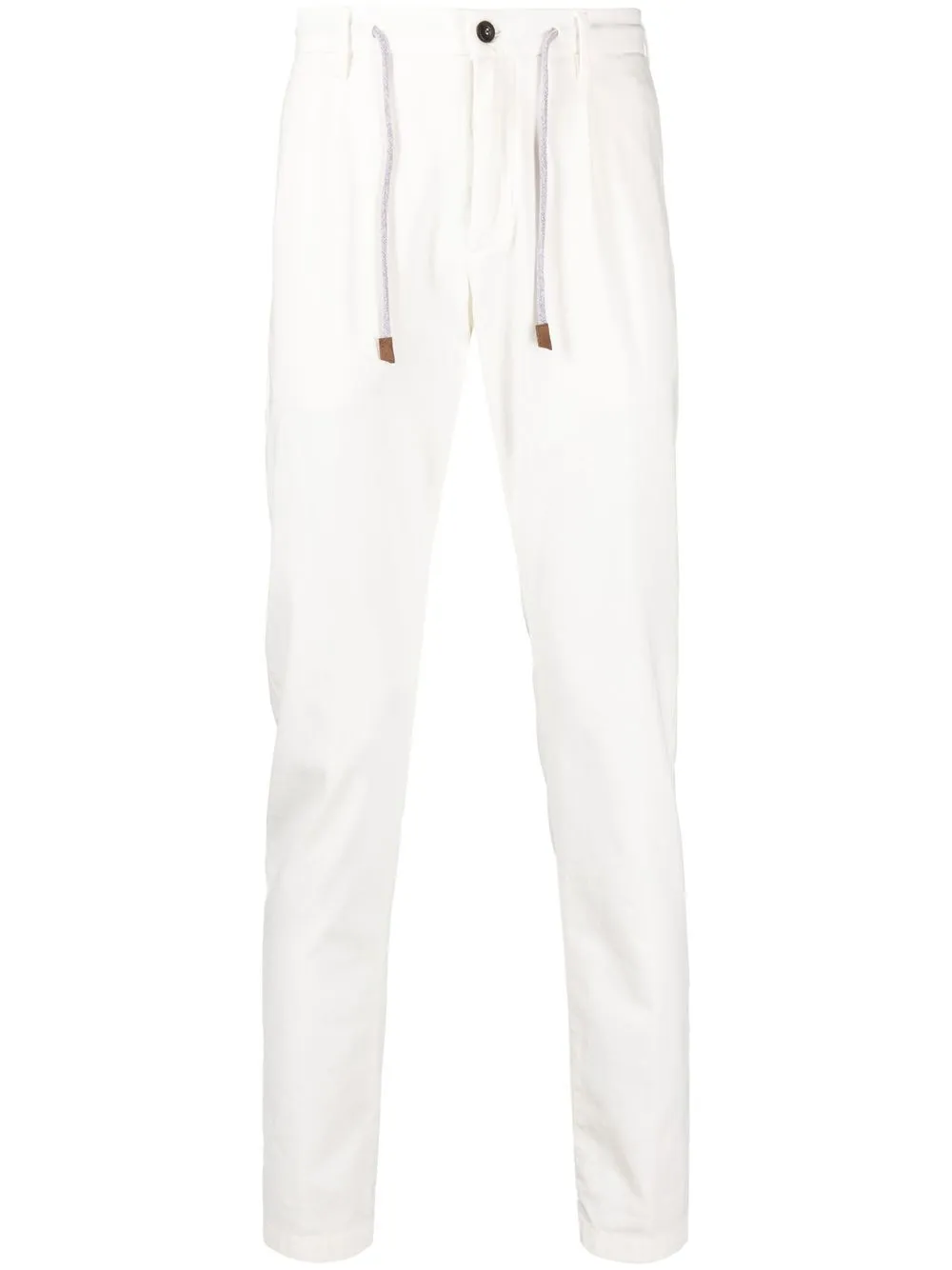 

Eleventy mid-rise tapered trousers - White