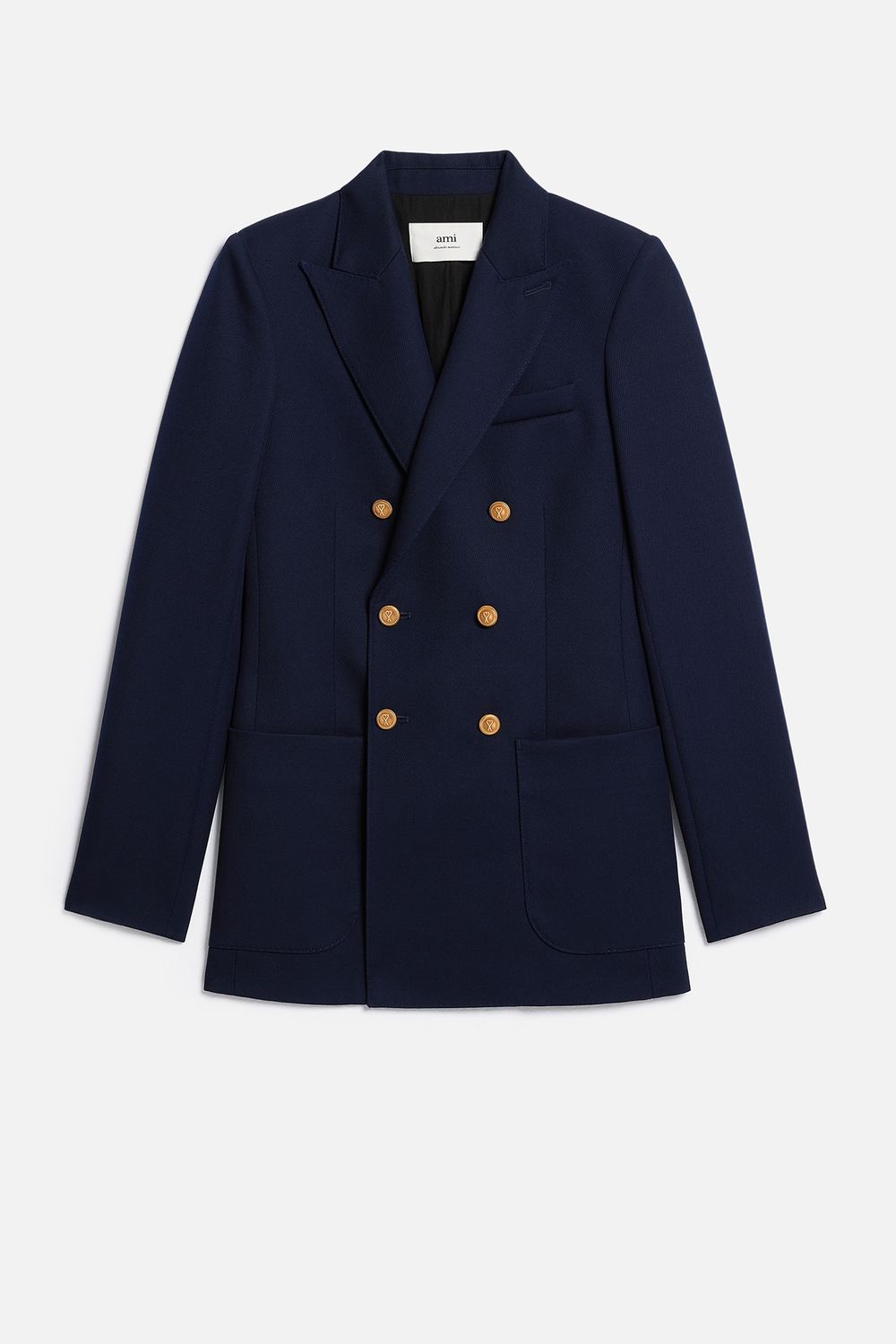 AMI ALEXANDRE MATTIUSSI DOUBLE BREASTED JACKET BLUE FOR WOMEN