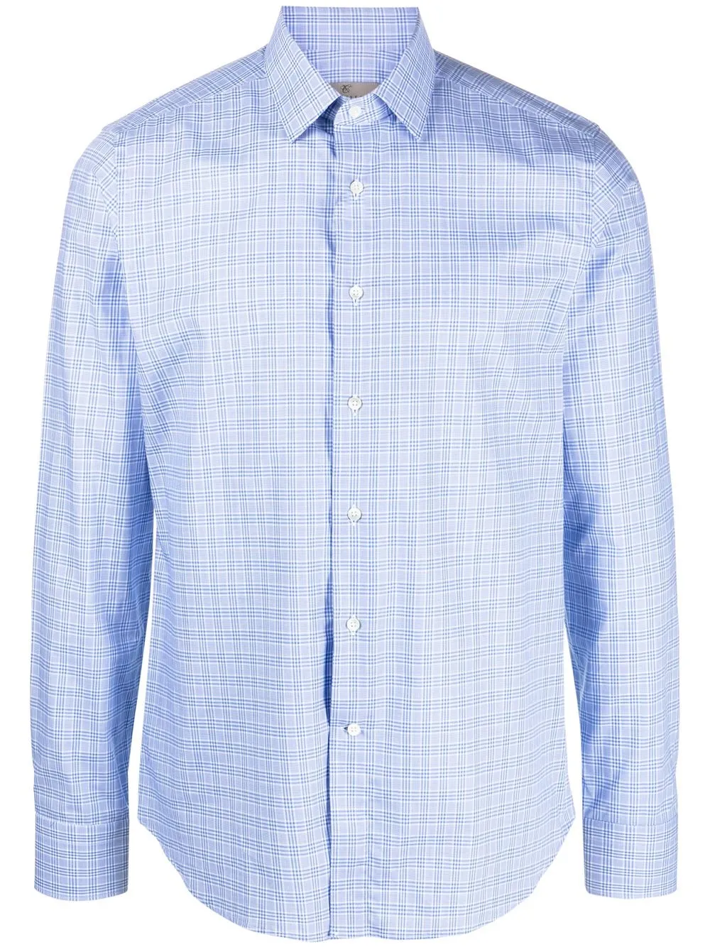 

Canali check-print cotton shirt - Blue