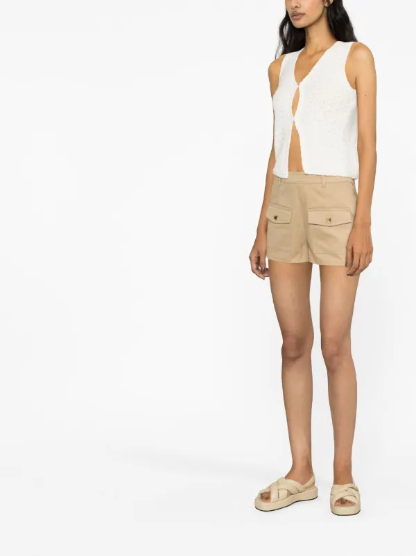 【関税込み】VALENTINO GARAVANI LINEN SHORTS Linen canvas shorts in beige - Valentino | Mytheresa