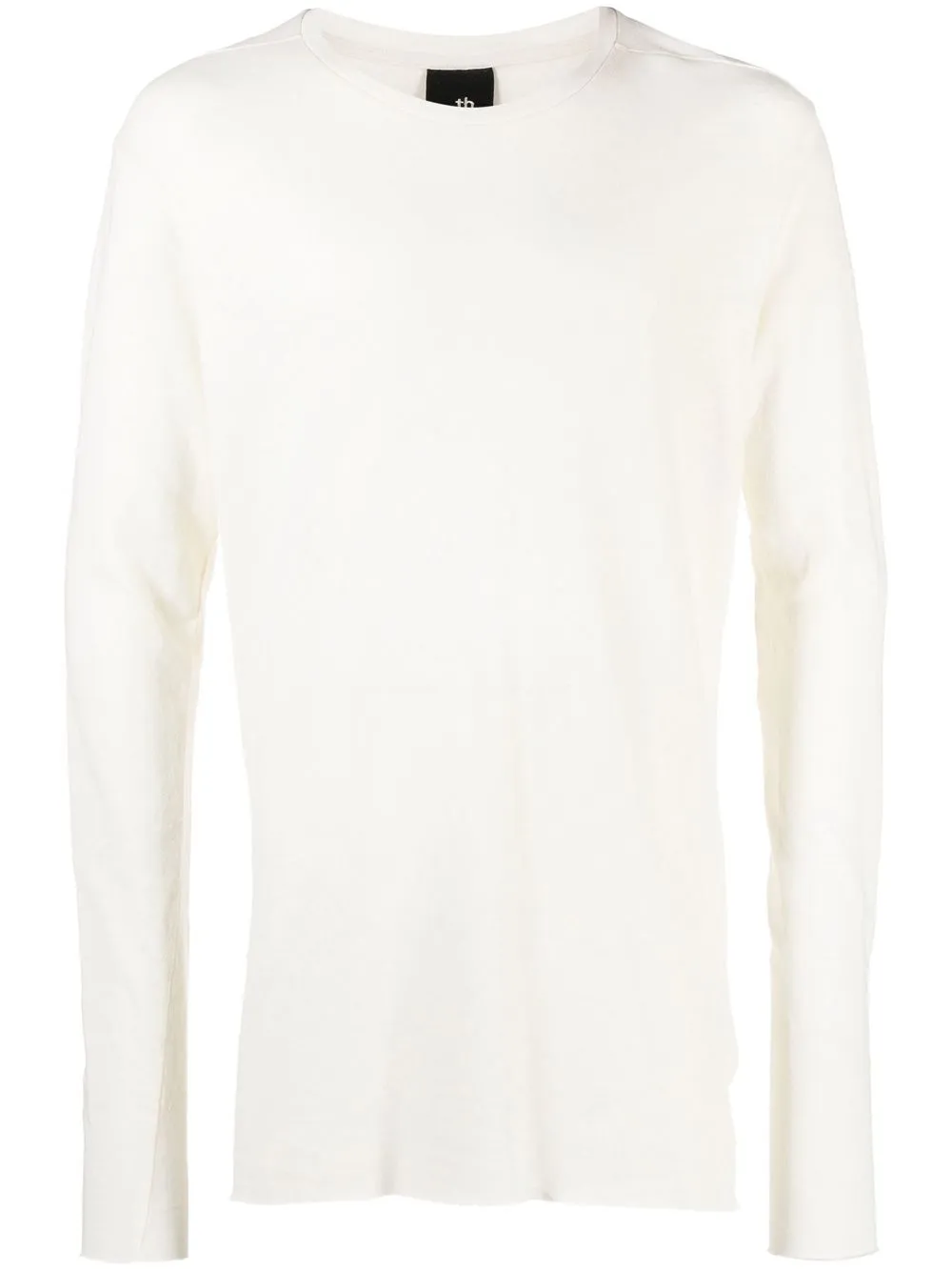 

Thom Krom long-sleeved contrast-stitch T-shirt - Neutrals