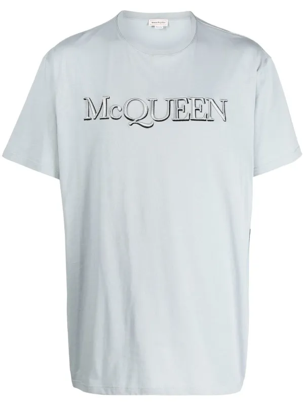 Alexander McQueen logo-print Cotton T-shirt Grey FARFETCH PH