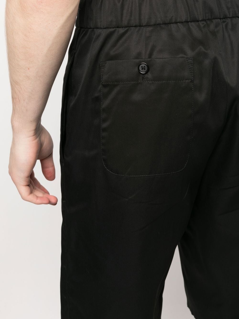 Shop Alexander Mcqueen Panelled Straight-leg Shorts In Black