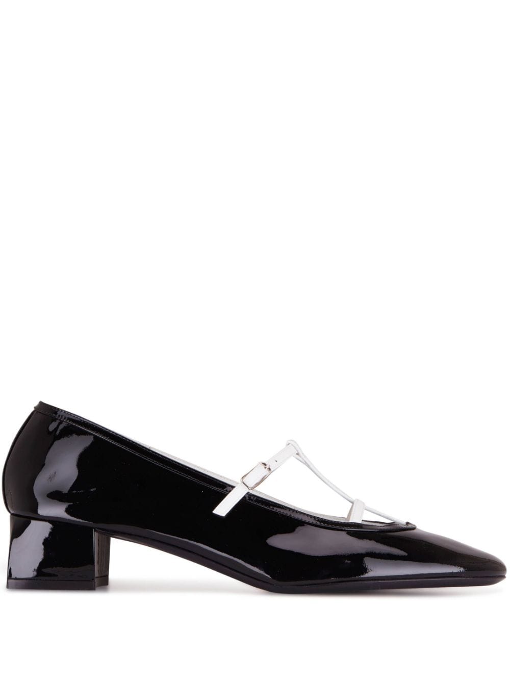 Khaite Fawn Bicolor Leather Pumps In Blackoff White
