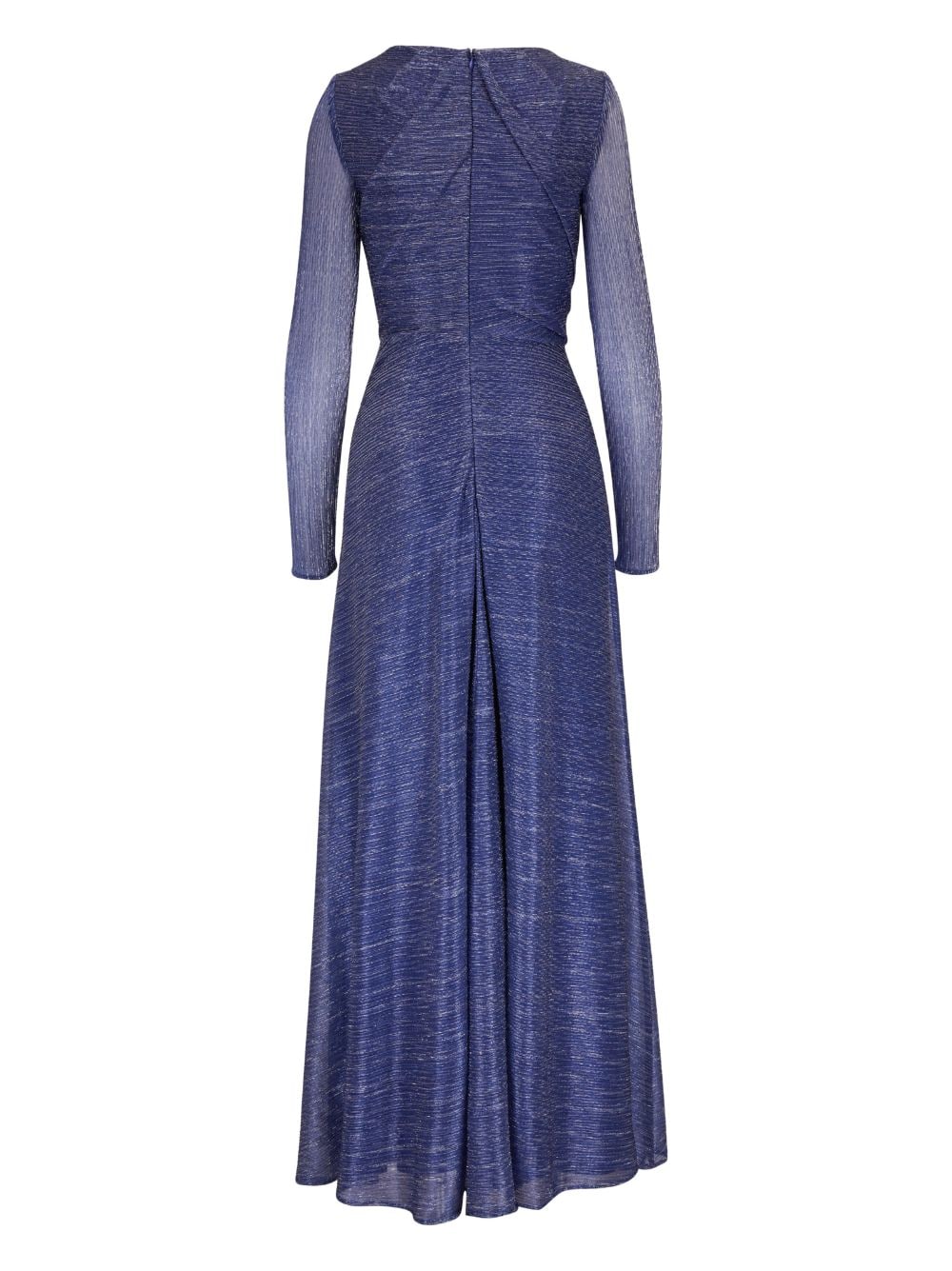 Shop Talbot Runhof Metallic-effect V-neck Dress In Blau