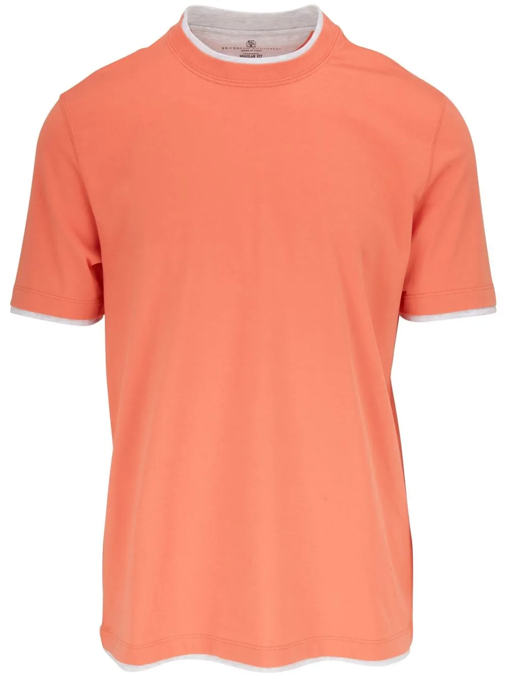 

Brunello Cucinelli playera con cuello redondo - Naranja