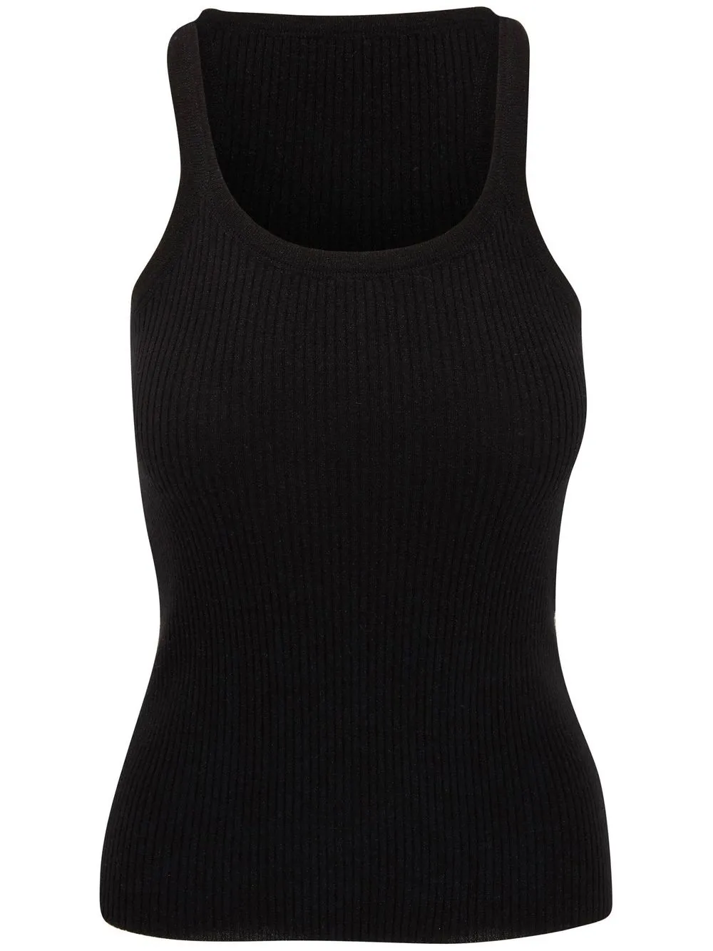 

Brunello Cucinelli racerback ribbed-knit top - Black