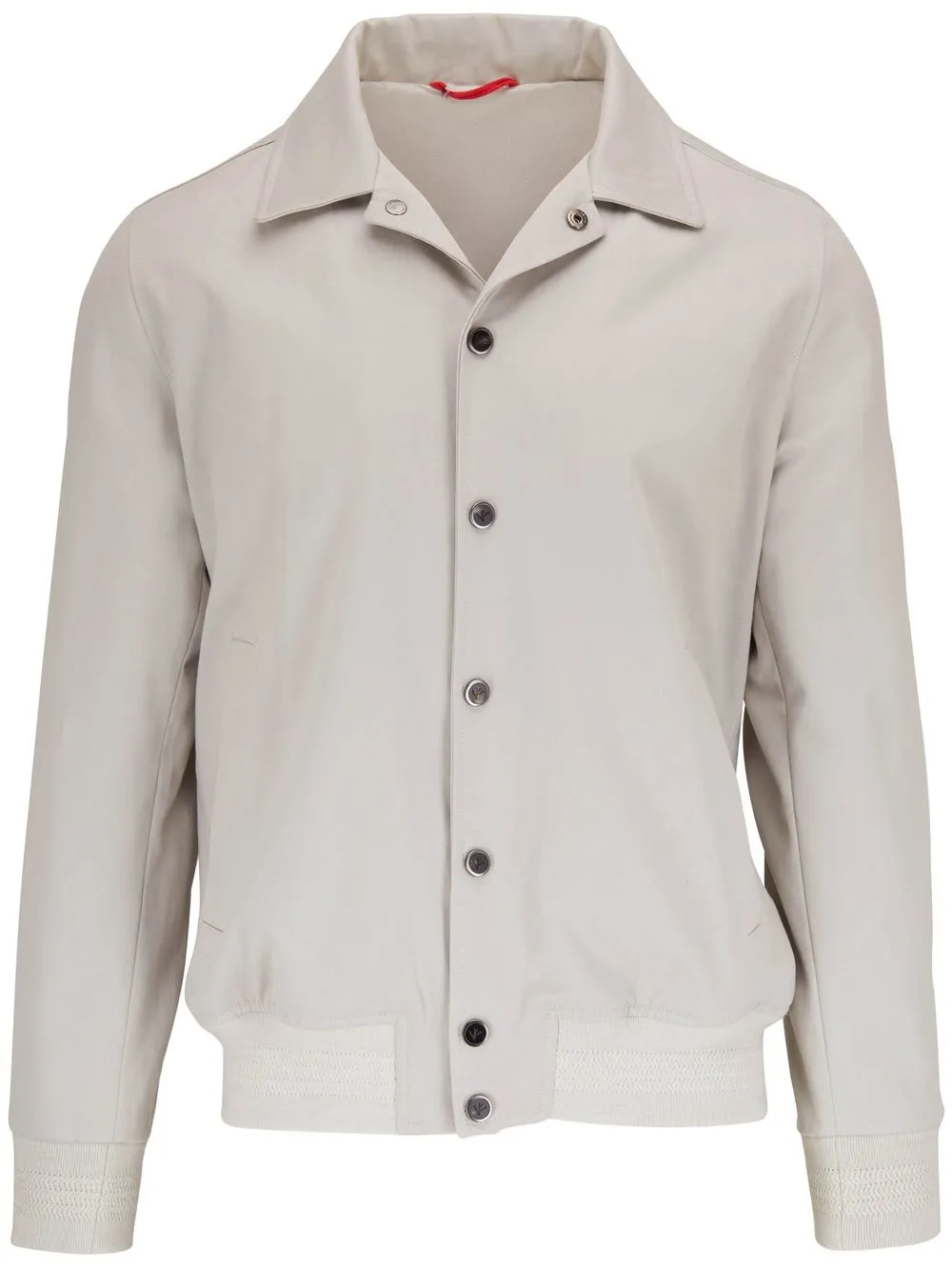 

Isaia button-up cotton shirt jacket - Neutrals