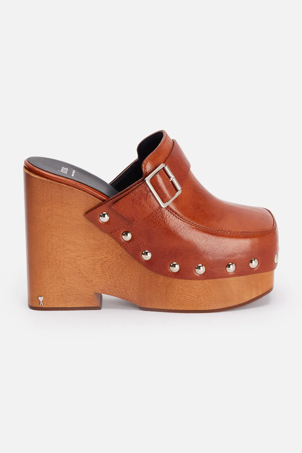 Ami Alexandre Mattiussi 120mm Leather Platform Clogs