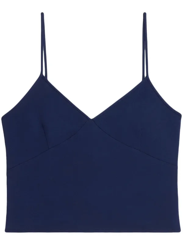 AMI Paris V-neck Camisole Top | Blue | FARFETCH ZA
