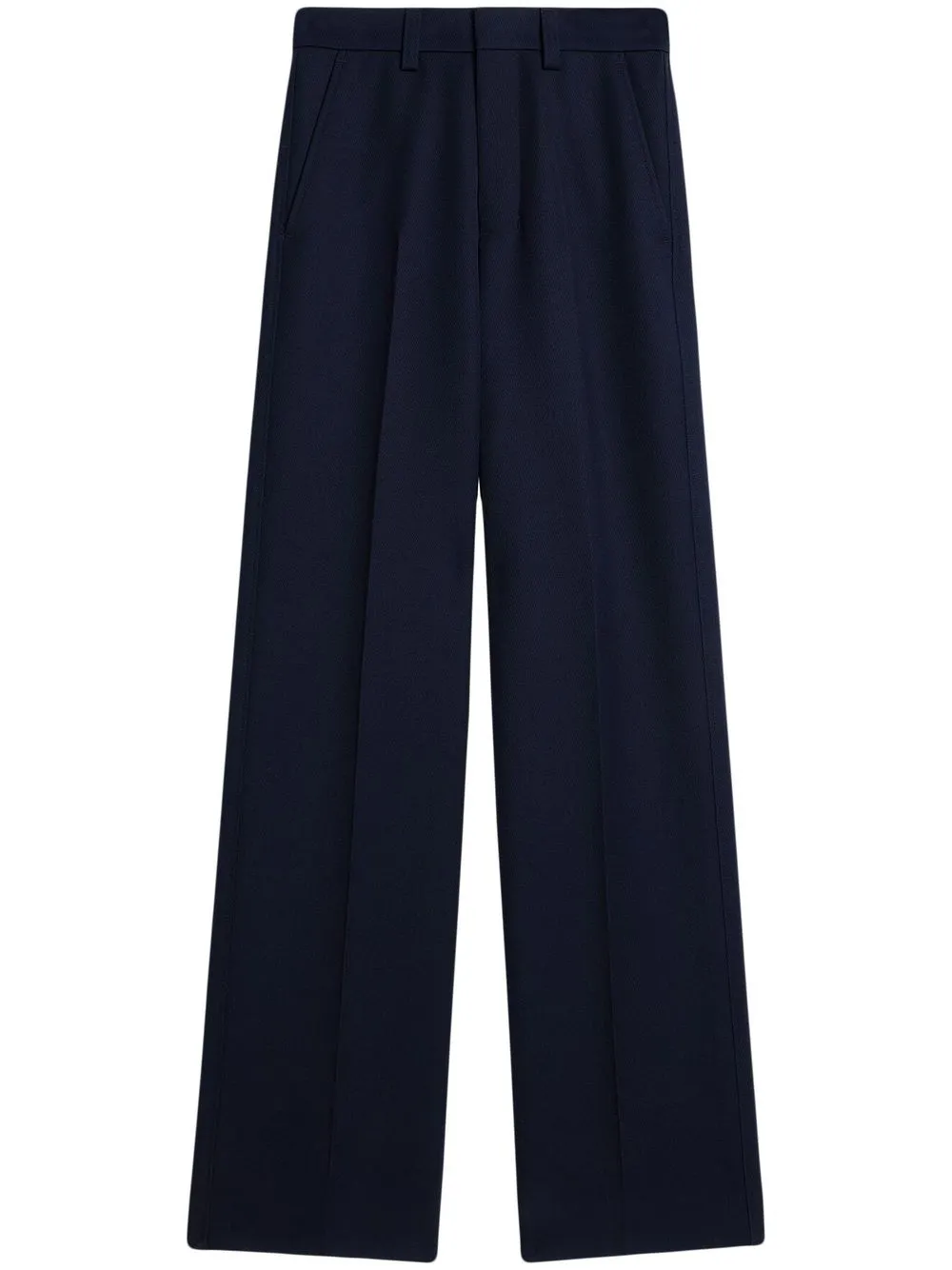 Ami Alexandre Mattiussi High Waist Wool Trousers In Blue