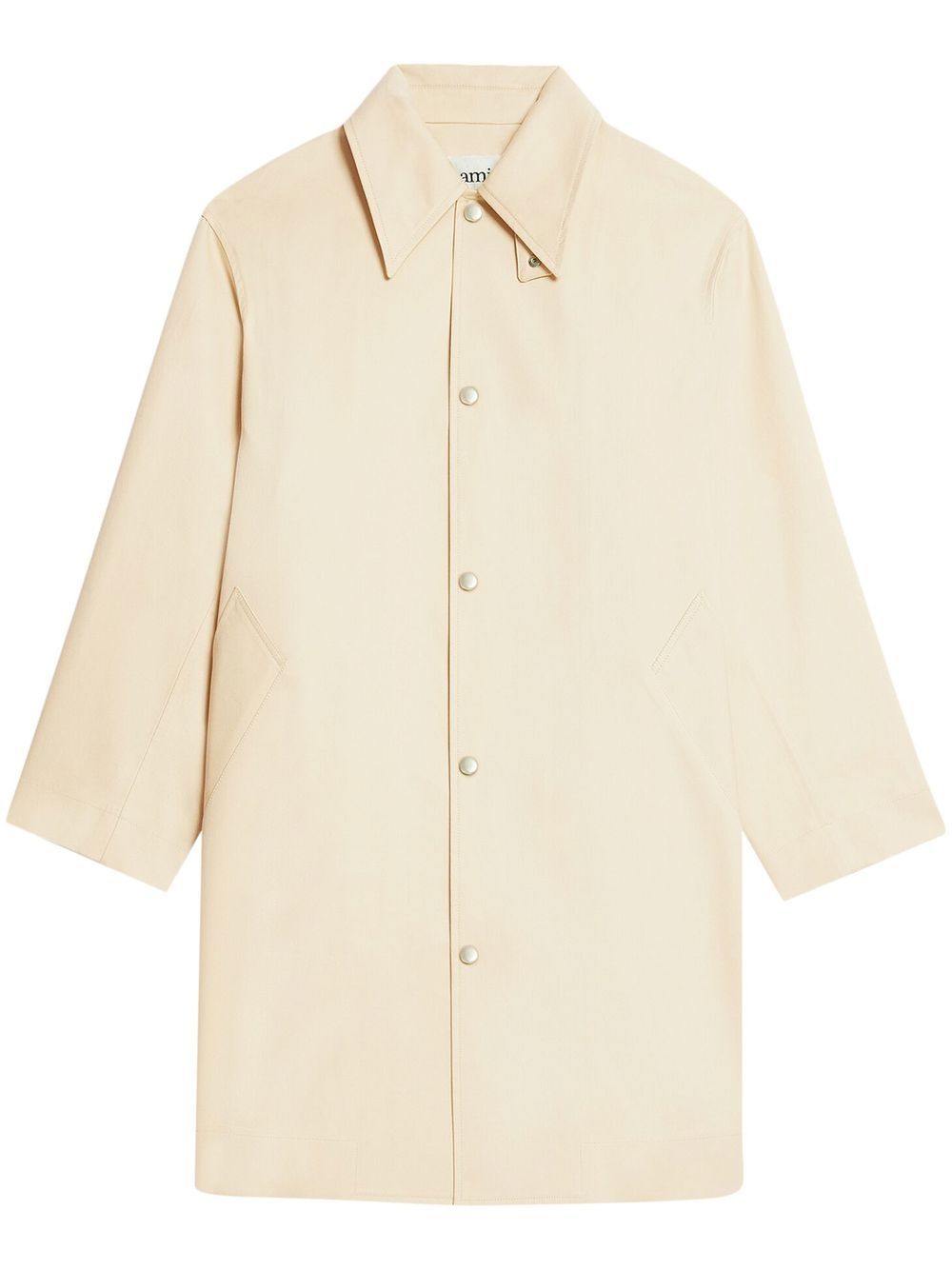 AMI Paris single-breasted coat - Neutrals