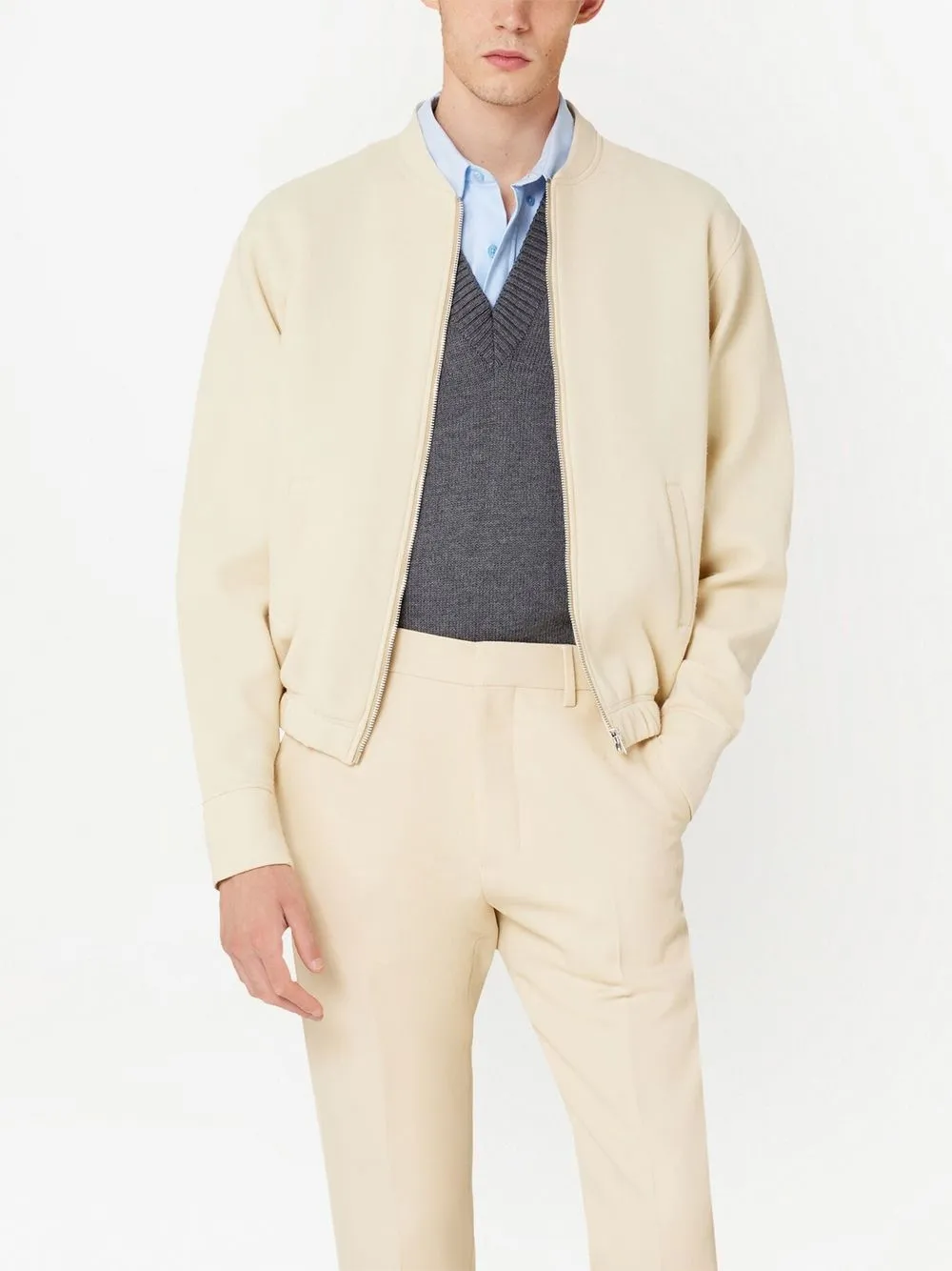 Ami Alexandre Mattiussi Bomberjacke Mit Reissverschluss In Neutrals