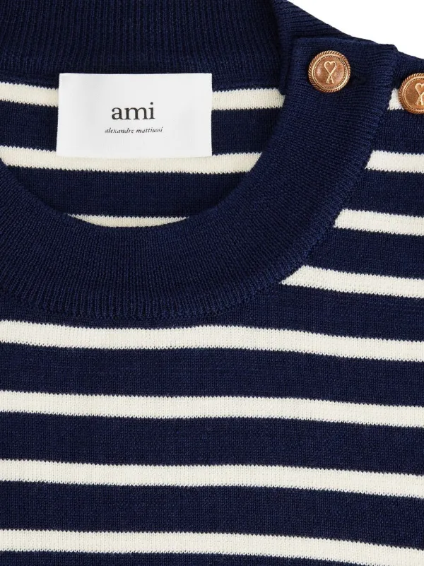 amiparis ストライプセーター AMI Paris ストライプ セーター | ブラック | FARFETCH JP