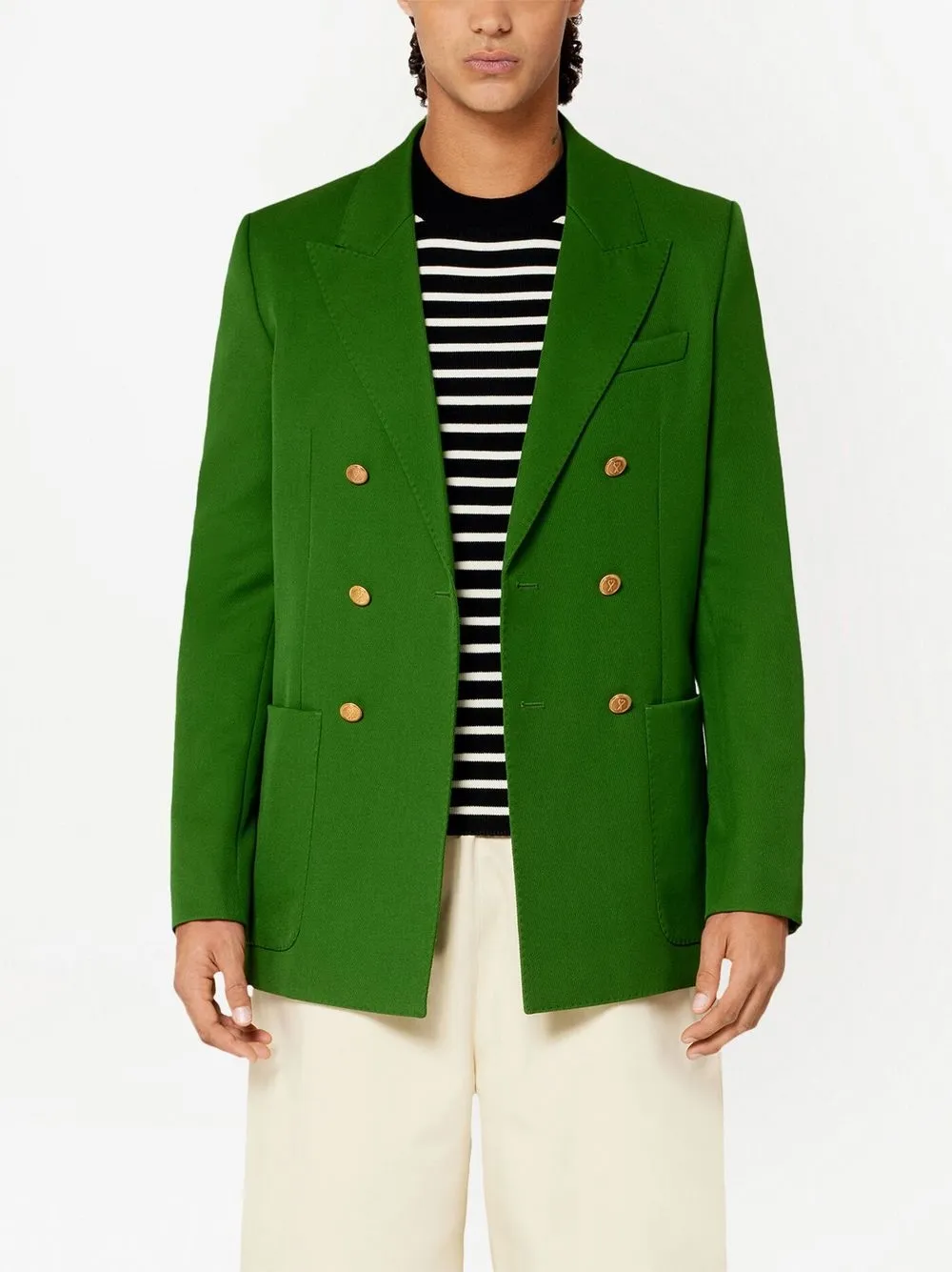 Ami Alexandre Mattiussi Striped Button-shoulder Merino Jumper In Black