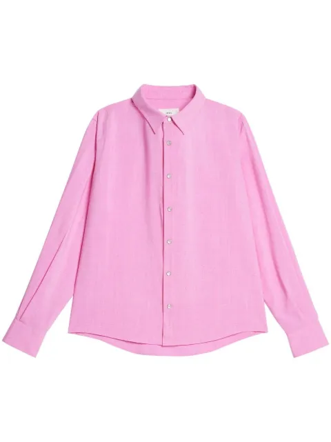 AMI Paris long-sleeved shantung shirt