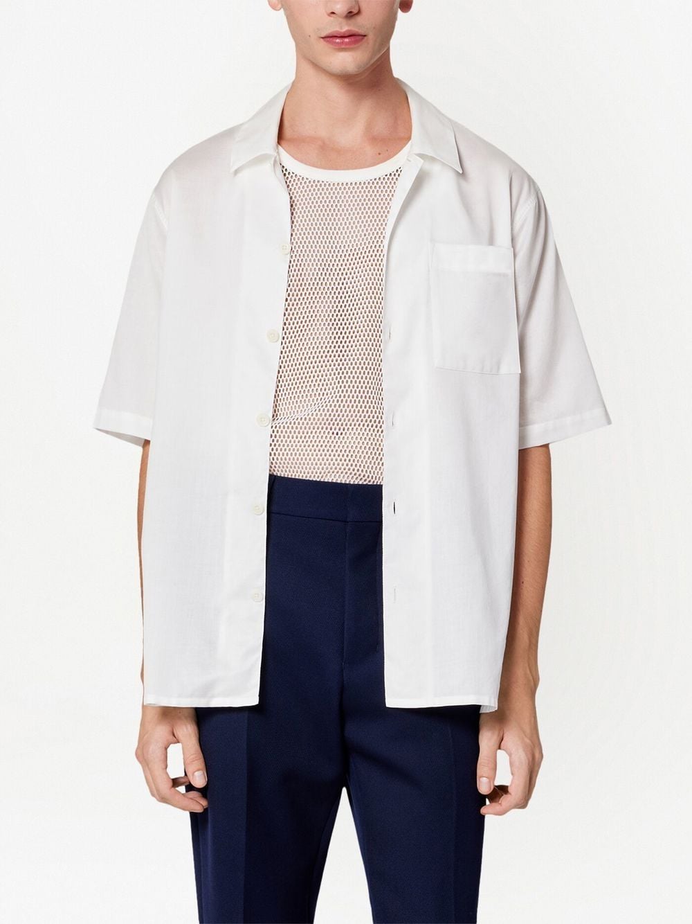 Shop Ami Alexandre Mattiussi Short-sleeve Shirt In White