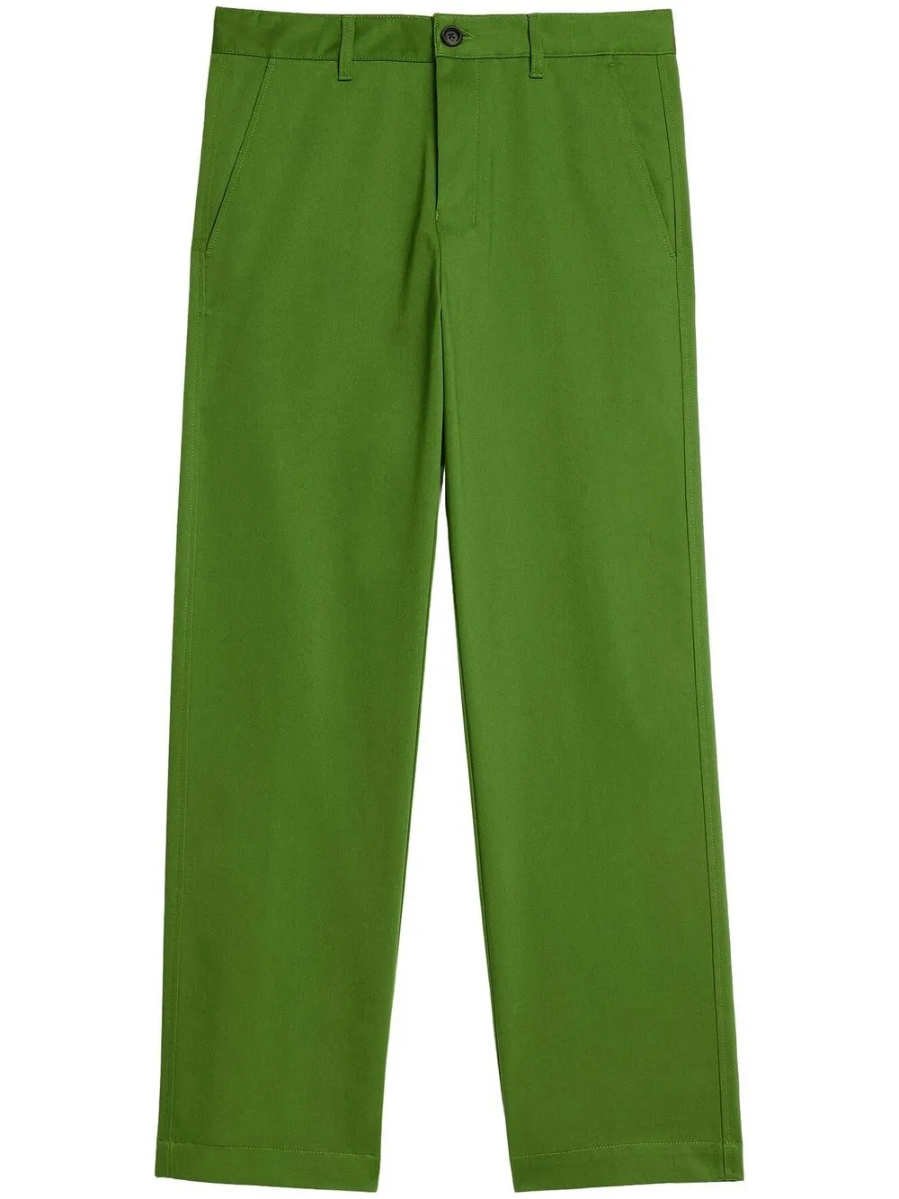 Ami Alexandre Mattiussi Green Straight-fit Trousers In Green