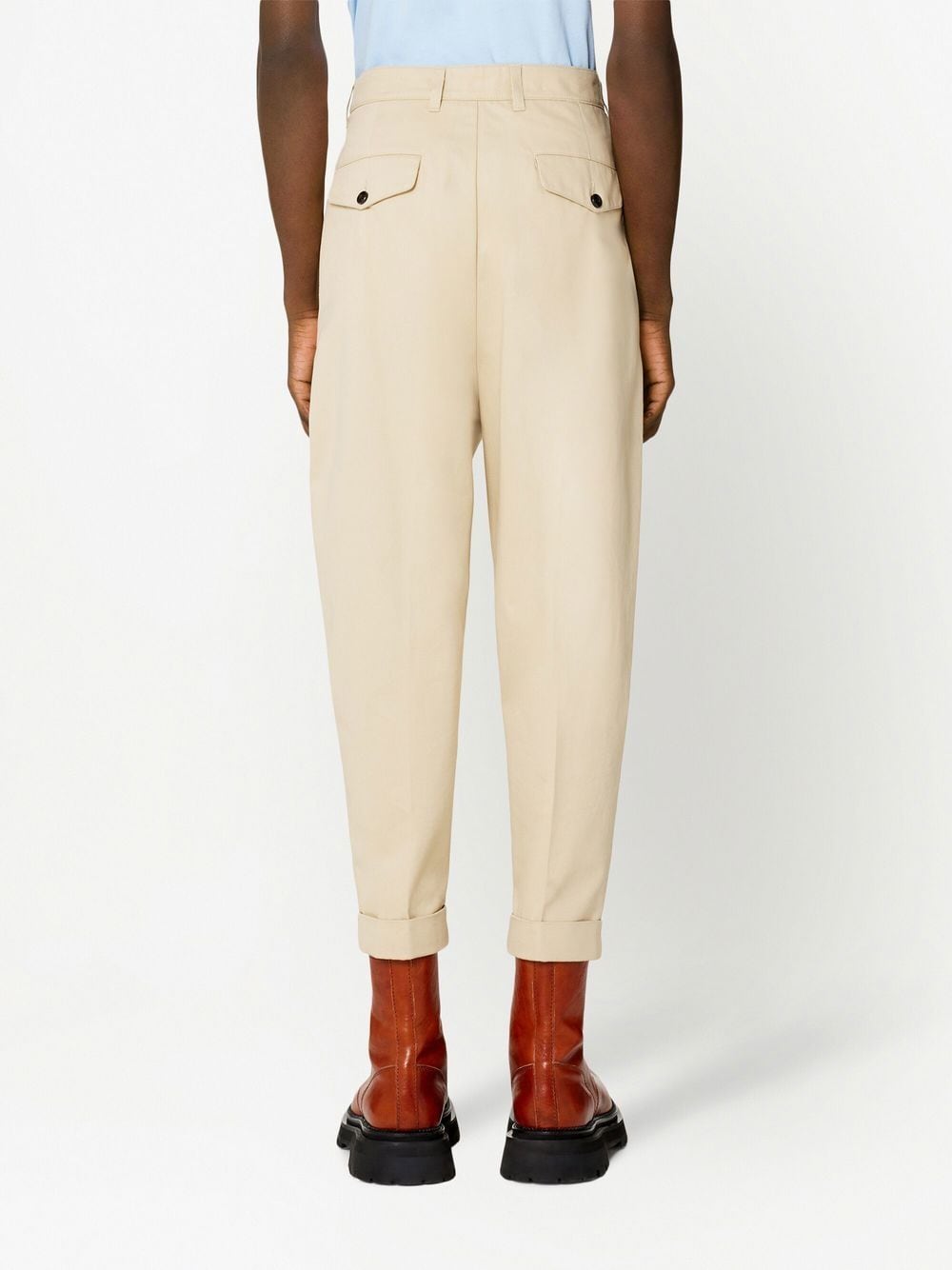 Carrot fit trousers - Beige