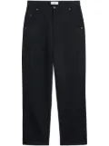 AMI Paris logo-patch straight-leg denim jeans - Black