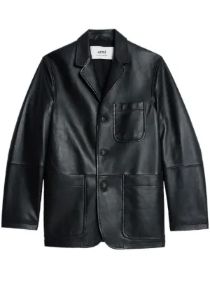 Mens leather jacket on sale clearance