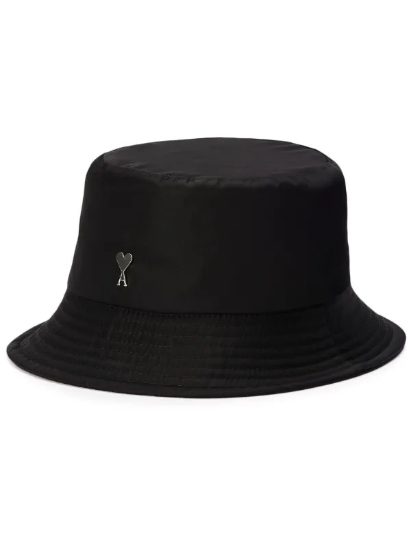 AMI Paris Ami De Coeur logo-plaque Bucket Hat - Farfetch